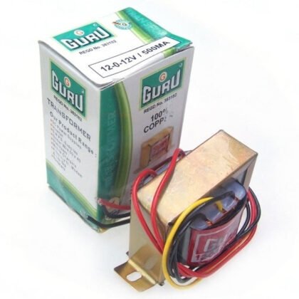 12-0-12 V, 500 mA Centre-Tapped Step-Down Transformer