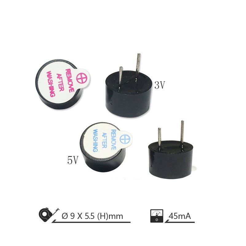 Mini Active Buzzer — Two-Pin, 3 V / 5 V Versions - NARASIMHA R&D LAB